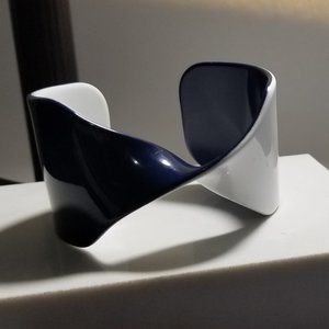 Black and White Sandwich early bracelet Lea Stein